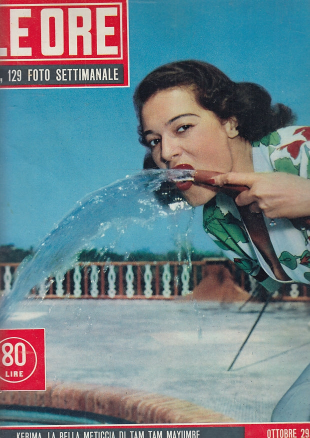 LR- RIVISTA LE ORE 129 III KERIMA TAM TAM MAYUMBE ----- 1955- S- YFS716