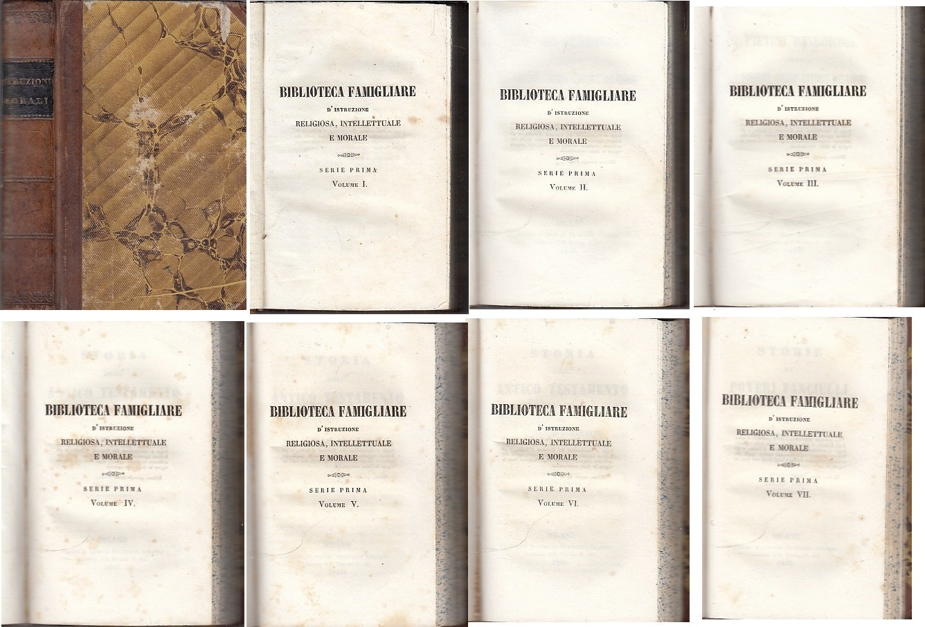LH- BIBLIOTECA FAMIGLIARE D'ISTRUZIONE RELIGIOSA I/VII ----- 1845 - C - XFS69