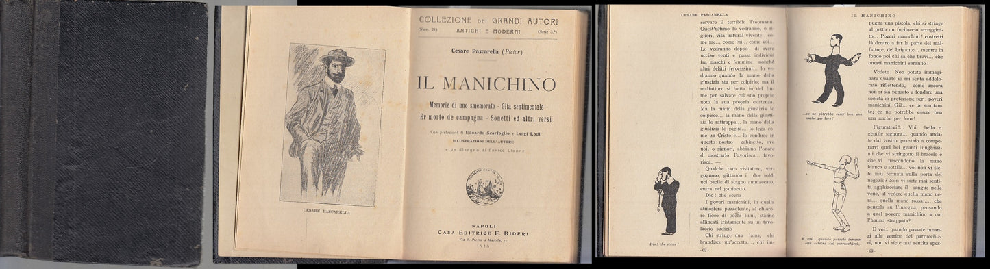 LN- IL MANICHINO DISEGNO LIONNE - CESARE PASCARELLA - BIDERI --- 1915 - C- XFS79