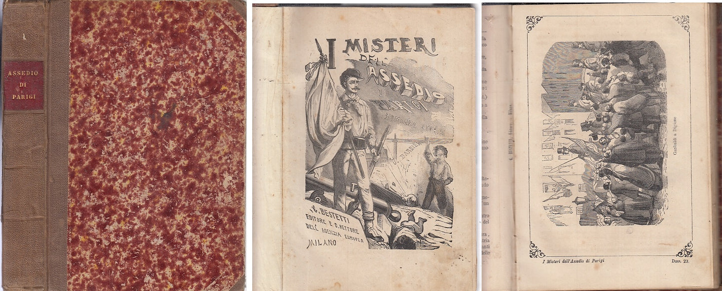 I MISTERI DELL'ASSEDIO DI PARIGI- ULISSE BARBIERI- BESTETTI--- 1871- C-XFS81