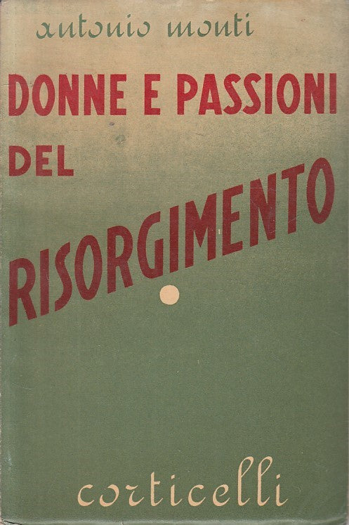 LS- DONNE E PASSIONI DEL RISORGIMENTO - MONTI - CORTICELLI --- 1935 - B - ZFS23