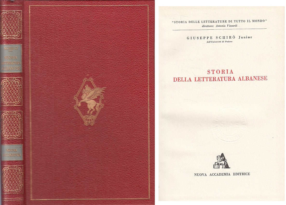 LS- STORIA LETTERATURA ALBANESE - SCIRO' - NUOVA ACCADEMIA --- 1959 - C - ZFS21