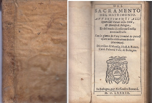 LH- DEL SACRAMENTO DEL MATRIMONIO CINQUECENTINA - PALEOTTI ---- 1583 - B - XFS81