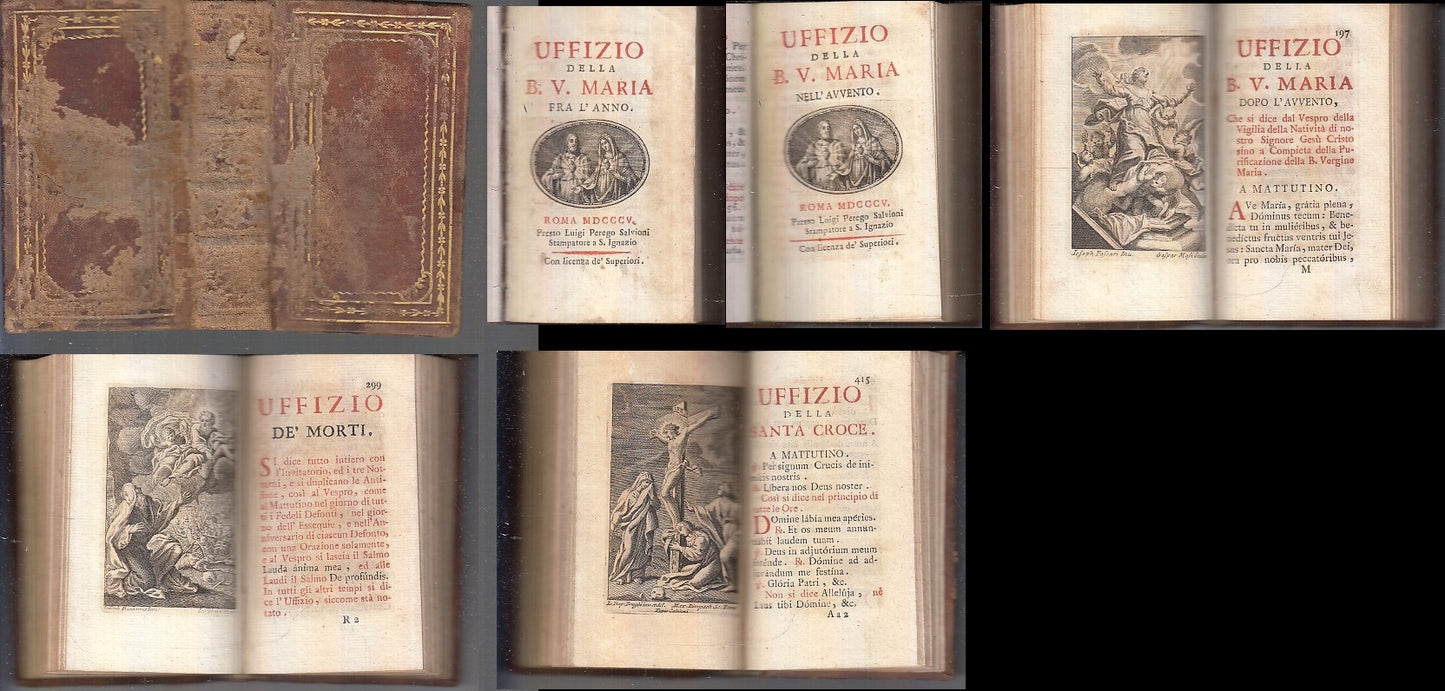 LH- UFFIZIO DELLA BEATA VERGINE MARIA FRA L'ANNO -- SALVIONI --- 1805 - C- XFS71