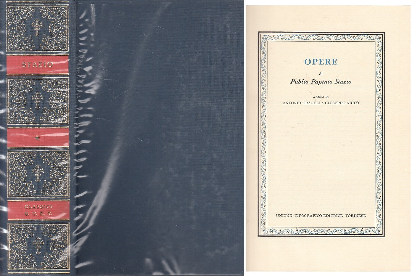 LN- OPERE - STAZIO - UTET - CLASSICI LATINI - 1a ED. - 1980 - CS - YFS583