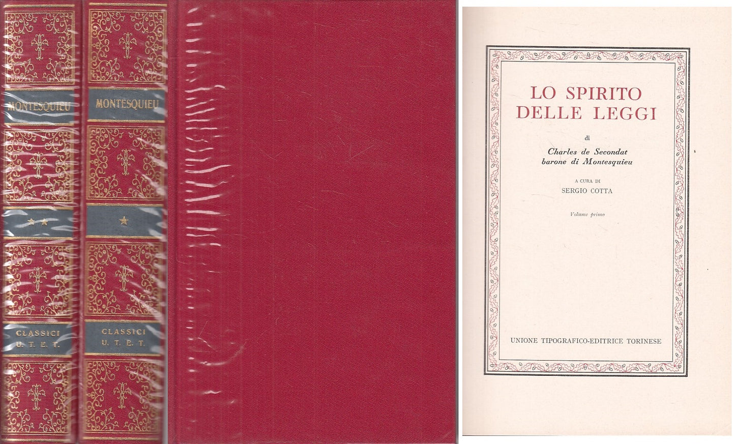 LS- LO SPIRITO DELLE LEGGI - SECONDAT MONTESQIUEU - UTET --- 1973 - CS - YFS594