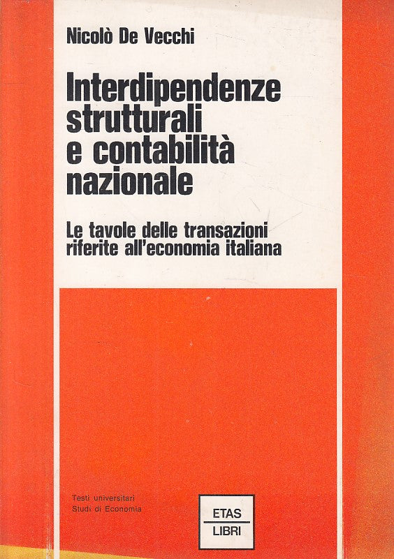 LS- INTERDIPENDENZE STRUTTURALI CONTABILITA' NAZIONALE-- ETAS--- 1975- B- ZFS142
