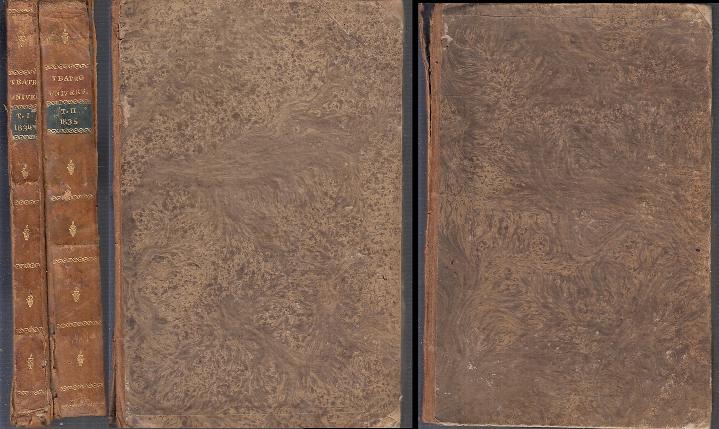 LH- TEATRO UNIVERSALE TOMO I 1834 TOMO II 1835 -- POMBA --- 1834 - C - XFS85