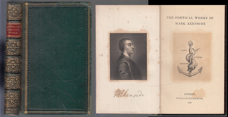LN- THE POETICAL WORKS OF MARK AKENSIDE -- WILLIAM PICKERING --- 1835 - C- XFS85