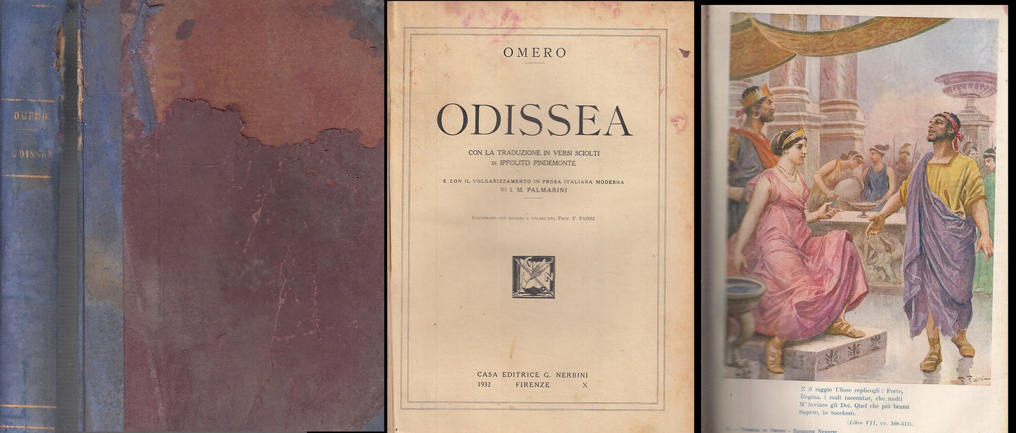 LN- ODISSEA QUADRI A COLORI DI FABBI - OMERO - NERBINI --- 1932 - C - XFS85
