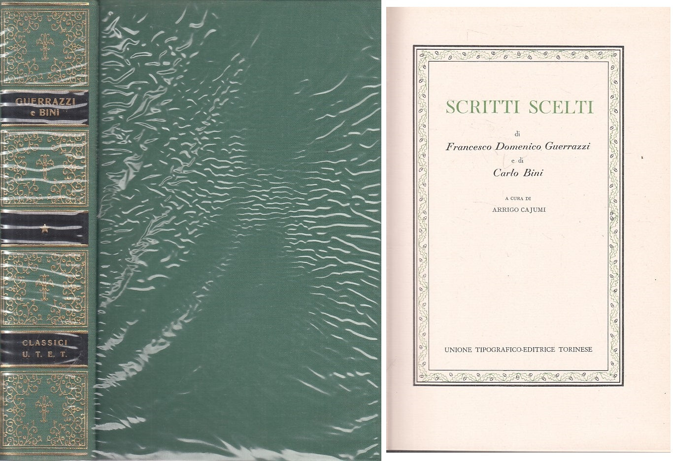 SCRITTI SCELTI- GUERRAZZI BINI- UTET- CLASSICI ITALIANI-- 1974 - CS - XFS