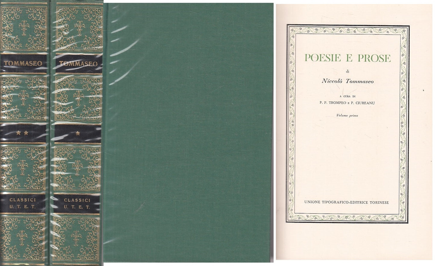 LN- POESIE E PROSE 2 VOLL. - TOMMASEO - UTET - CLASSICI -- 1972 - CS - ZFS289