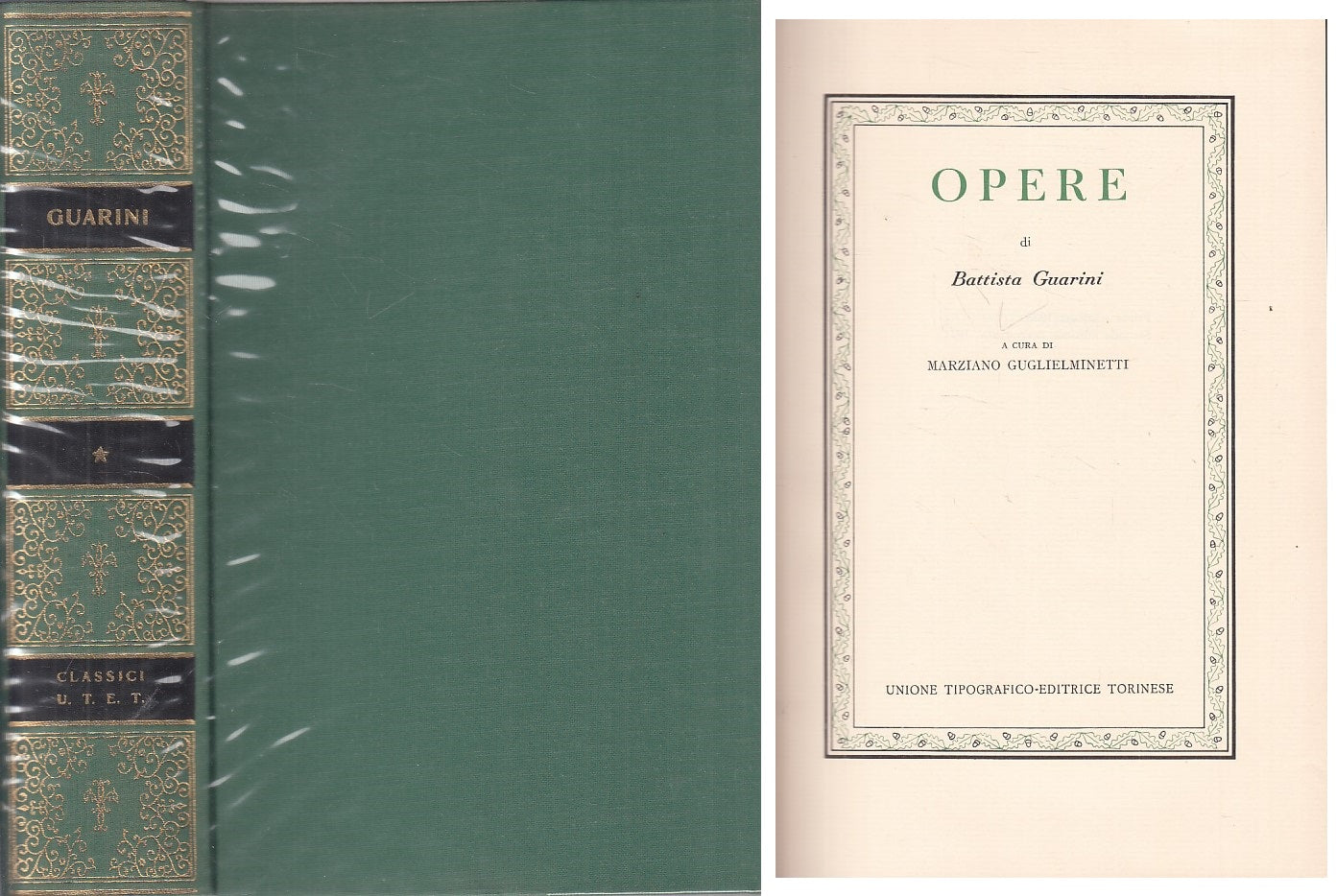LN- OPERE - BATTISTA GUARINI - UTET - CLASSICI ITALIANI -- 1971 - CS - XFS