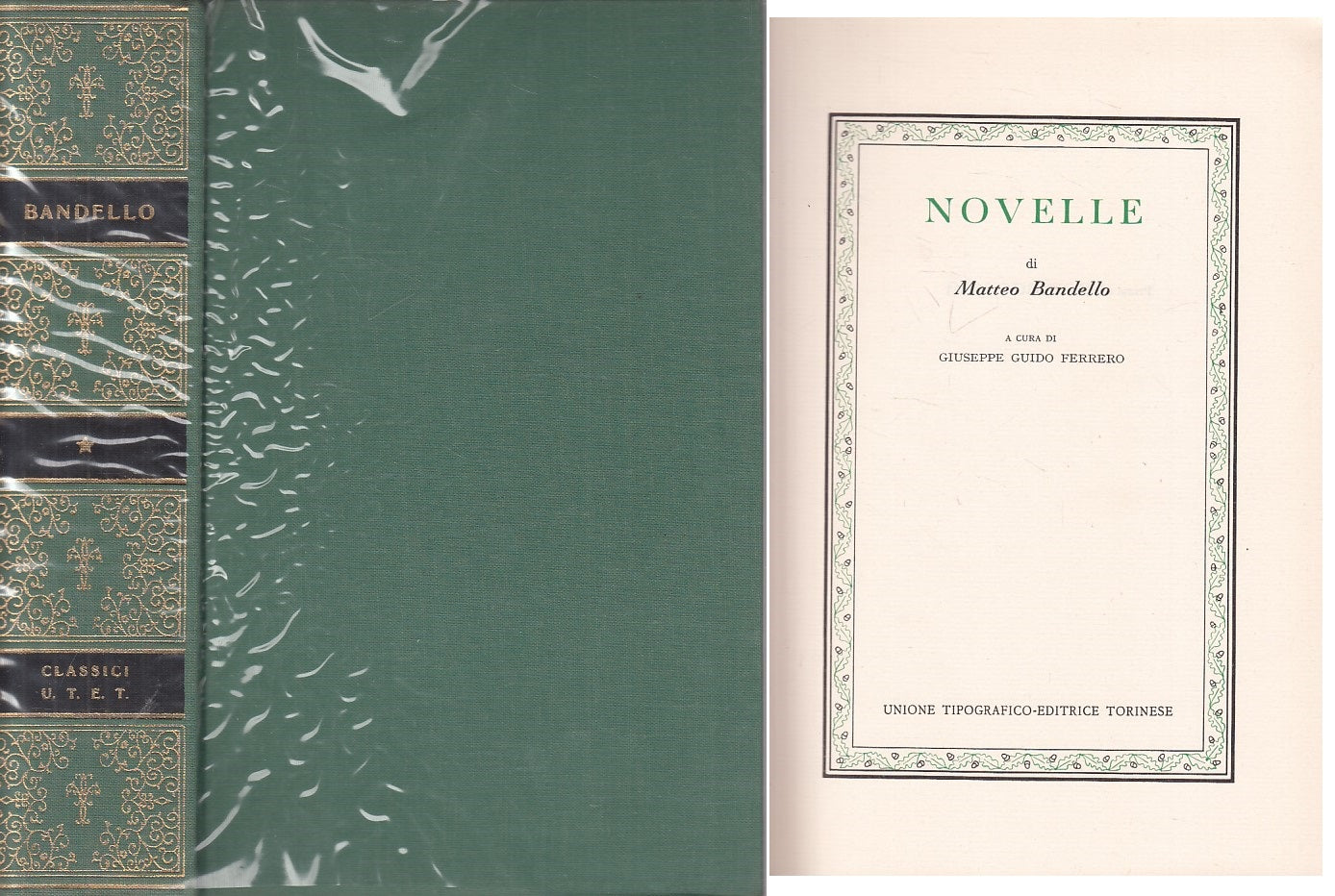 LN- NOVELLE - BANDELLO - UTET - CLASSICI ITALIANI -- 1978 - CS - XFS