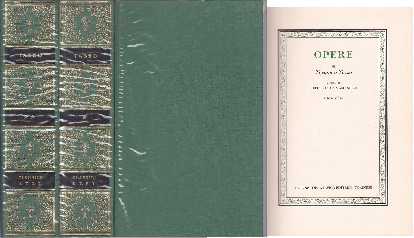LN- OPERE 2 VOLUMI - TASSO - UTET - CLASSICI ITALIANI -- 1974 - CS - XFS