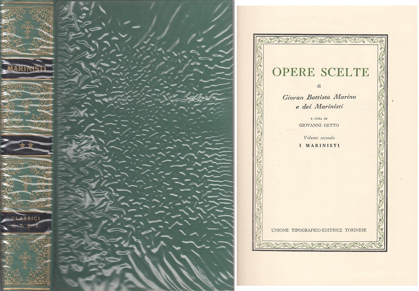 OPERE SCELTE VOL.2- MARINISTI- UTET - CLASSICI ITALIANI-- 1976 - CS - XFS