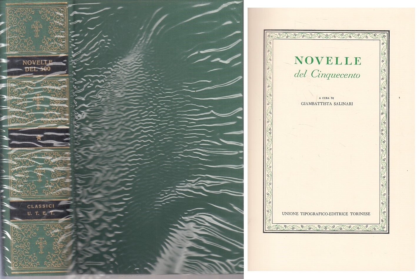 NOVELLE DEL CINQUECENTO - SALINARI - UTET - CLASSICI -- 1976 - CS - XFS