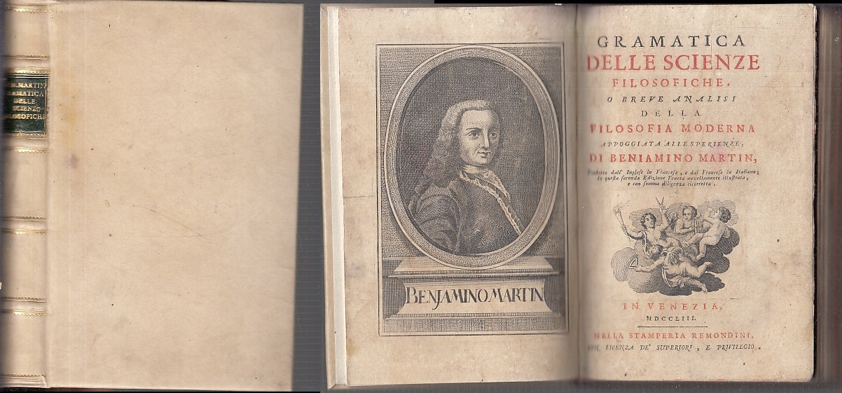 LH- GRAMMATICA DELLE SCIENZE FILOSOFICHE SETTECENTINA- MARTIN---- 1753- -XFS91