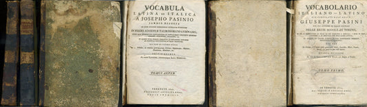 LH- VOCABOLARIO ITALIANO LATINO 2 TOMI - GIUSEPPE PASINI- ROSA--- 1817- C- XFS87