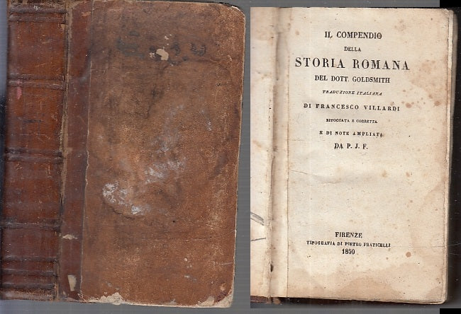 LS- COMPENDIO DELLA STORIA ROMANA - GOLDSMITH - FRATICELLI --- 1850 - C - XFS89