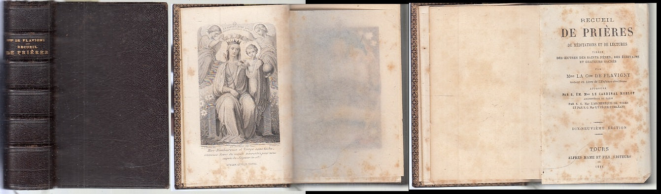 LD- RECUEIL DE PRIERES DE MEDITATIONS - DE FLAVIGNY - MAME --- 1888 - C - XFS146