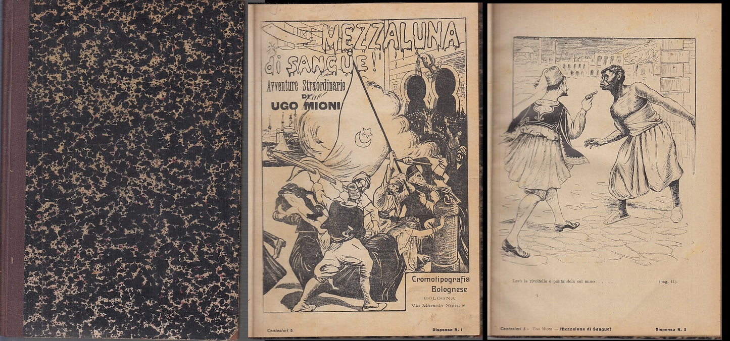 LN- MEZZALUNA DI SANGUE ILLUSTRATO- UGO MIONI- CROMOTIPOGRAFIA--- 1905- C- XFS86