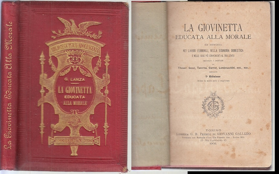 LZ- LA GIOVINETTA EDUCATA ALLA MORALE - LANZA - PETRINI --- 1903 - C - XFS146