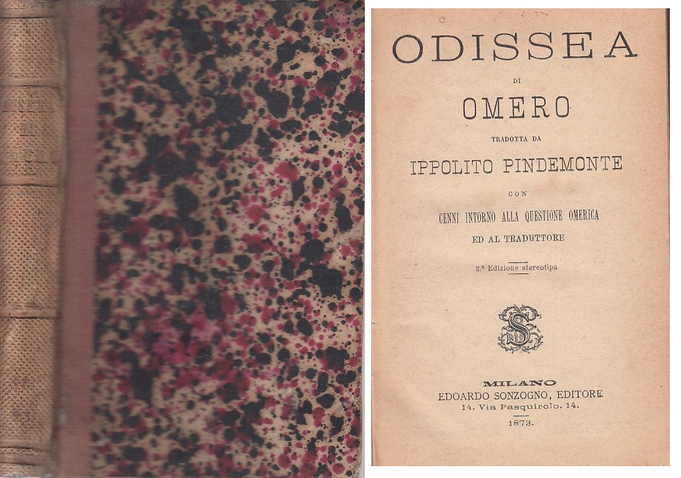 LN- ODISSEA - OMERO - SONZOGNO --- 1873 - C - ZFS639