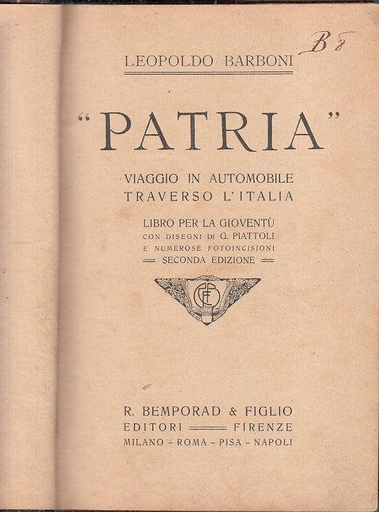 LN- PATRIA - LEOPOLDO BARBONI - BEMPORAD --- 1913 - C - ZDS638