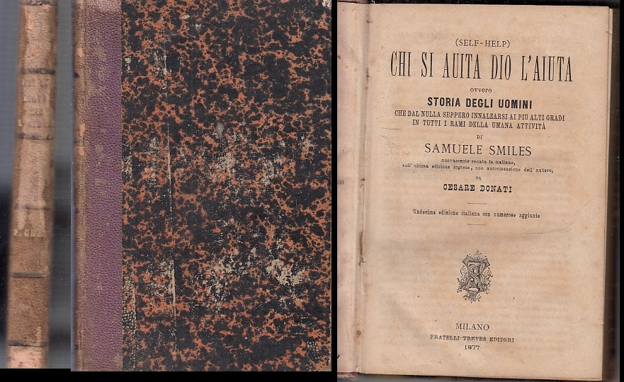 LZ- CHI SI AIUTA DIO L'AIUTA - SAMUELE SMILES- FRATELLI TREVES--- 1877- C- XFS91