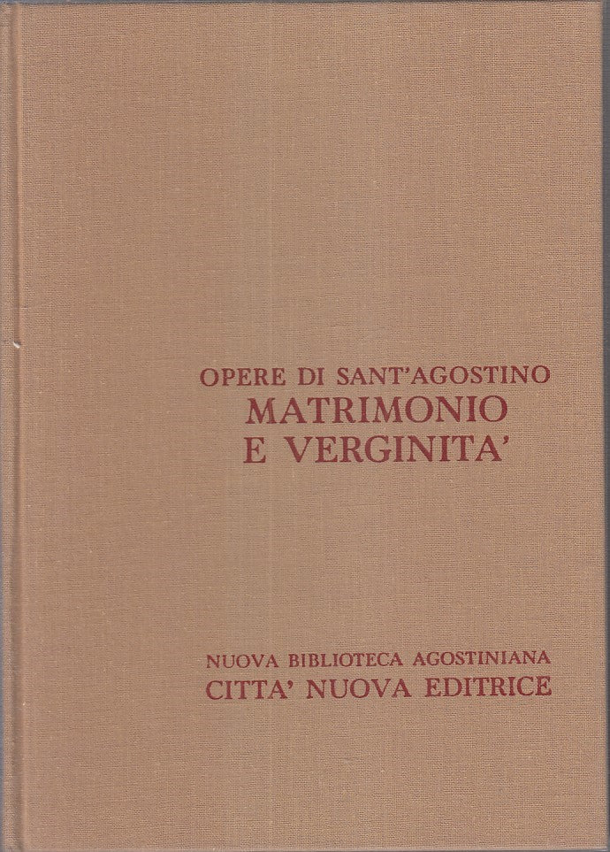 LD- MATRIMONIO E VERGINITA' - SANT'AGOSTINO - CITTA' NUOVA --- 1978 - CS - ZFS30