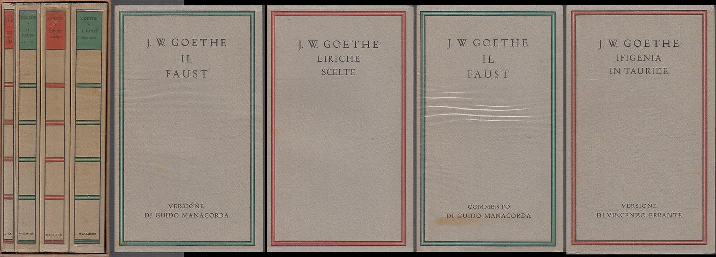 LN- COFANETTO 4 VOLUMI FAUST IFIGENIA - GOETHE - MONDADORI --- 1932 - BS - XFS10