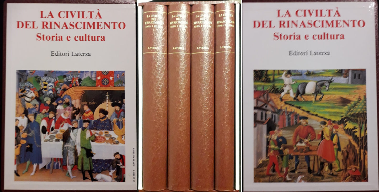 LS- LA CIVILTA' DEL RINASCIMENTO COFANETTO 4 VOLUMI -- LATERZA --- 1991 - C- YFS