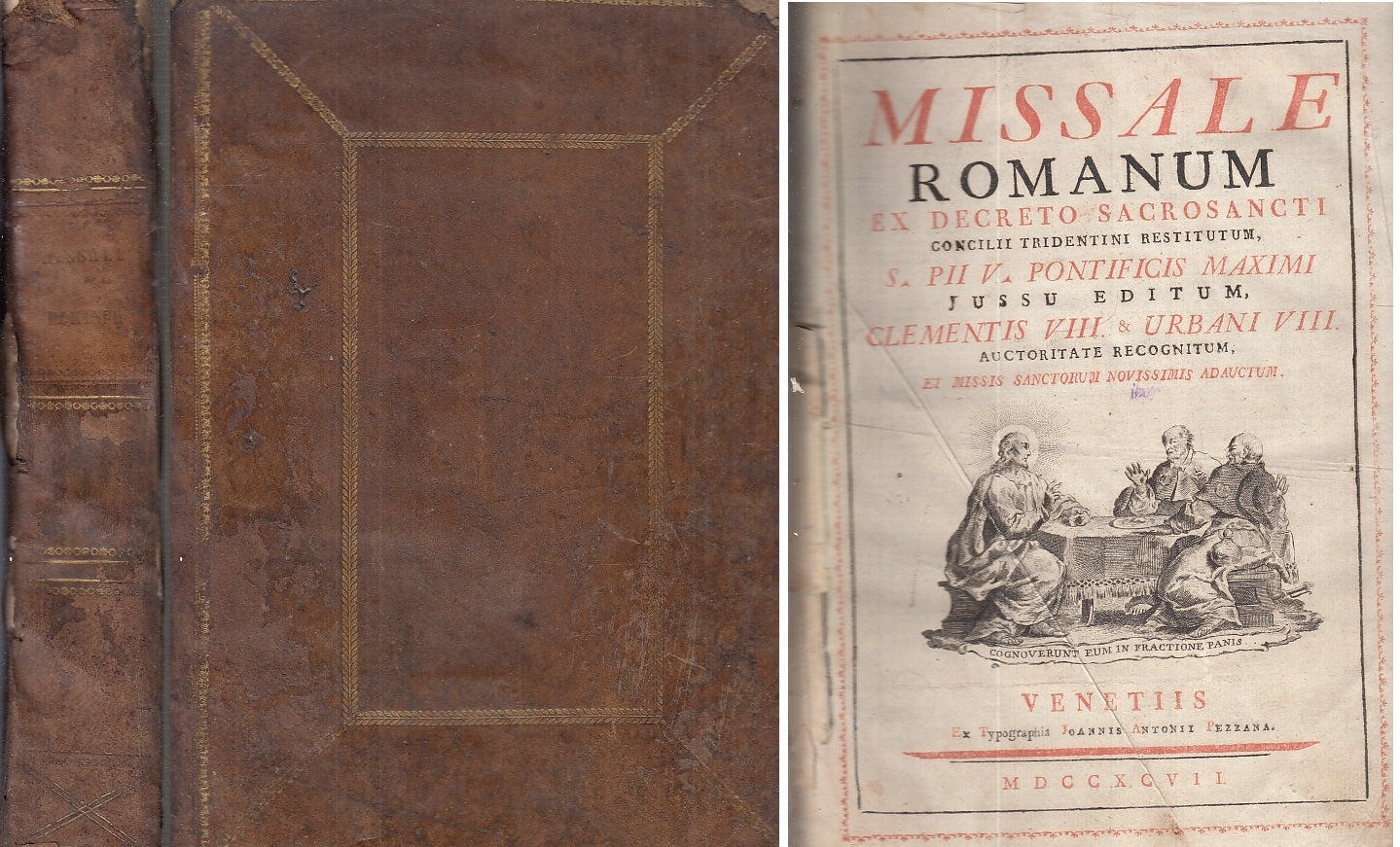 LH- MISSALE ROMANUM SACROSANCTI CONCILII TRIDENTINI SETTECENTINA- 1797- C- XFS95