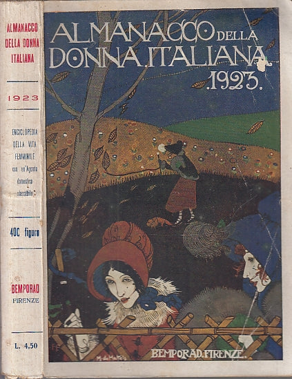 LZ- ALMANACCO DELLA DONNA ITALIANA 1923 AGENDA -- BEMPORAD --- 1923 - B - XFS92