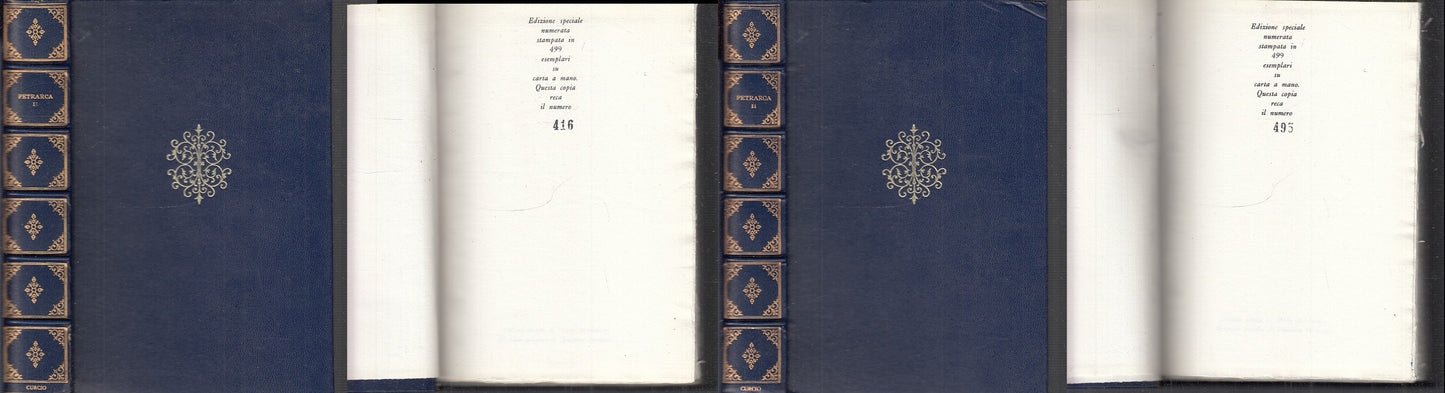 LN- IL CANZONIERE I/II COPIA NUMERATA - PETRARCA - CURCIO --- 1968 - C - XFS93
