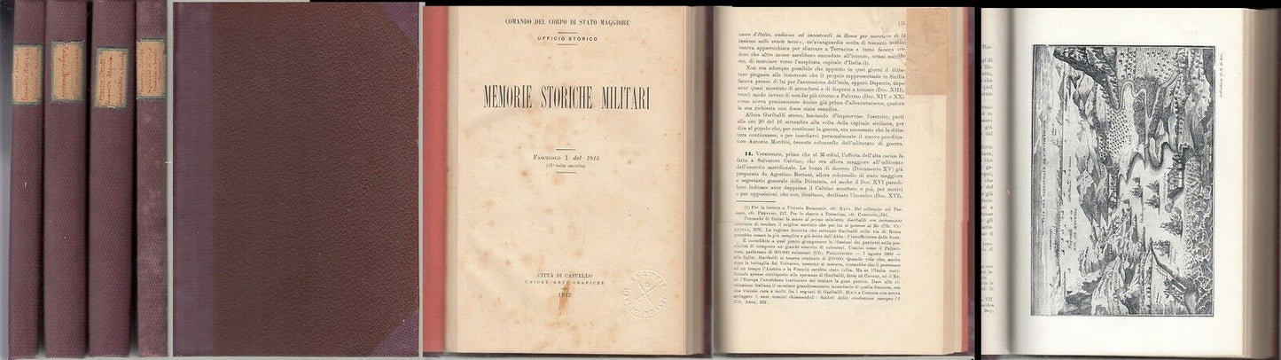 LS- MEMORIE STORICHE MILITARI 4 VOLUMI - CORPO STATO MAGGIORE ---- 1913- C- YFS3