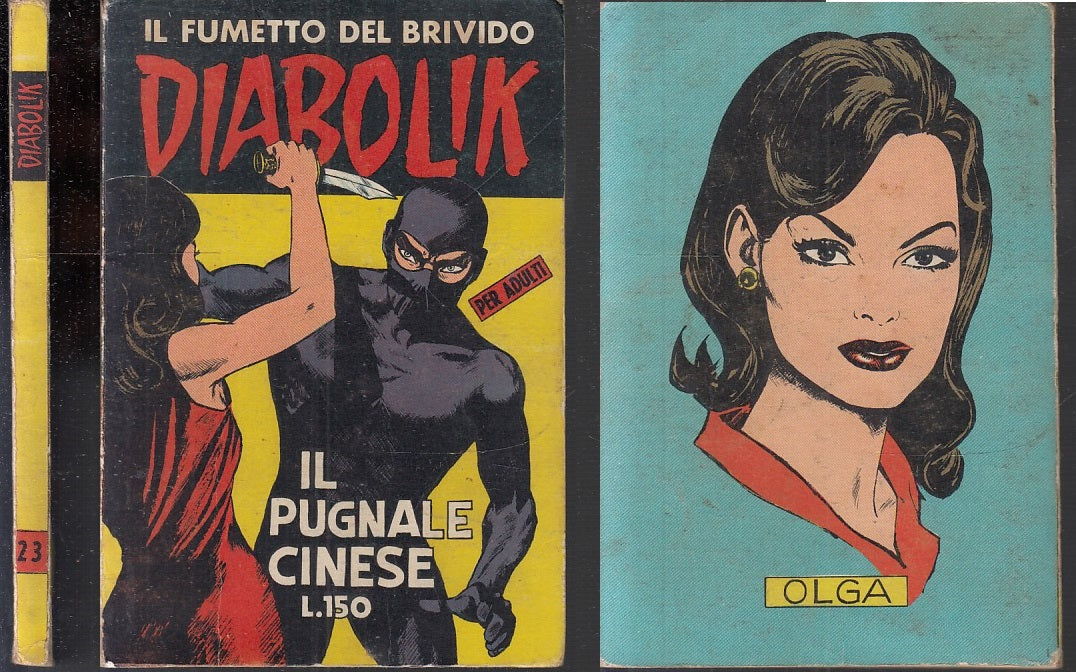 FN- DIABOLIK PRIMA SERIE N.23 OTTIMO IL PUGNALE CINESE -- SODIP - 1964- B- BE353