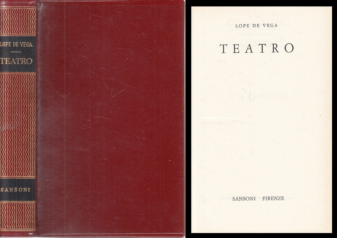 LN- TEATRO - DE VEGA - SANSONI - GRANDI CLASSICI STRANIERI -- 1955 - CS - YFS667