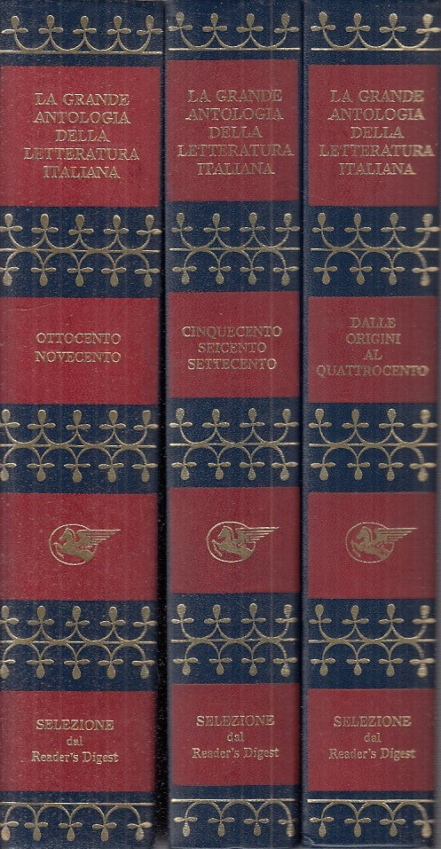 LZ- LA GRANDE ANTOLOGIA DELLA LETTERATURA ITALIANA (3 VOL) ----- 1971- C- ZFS384