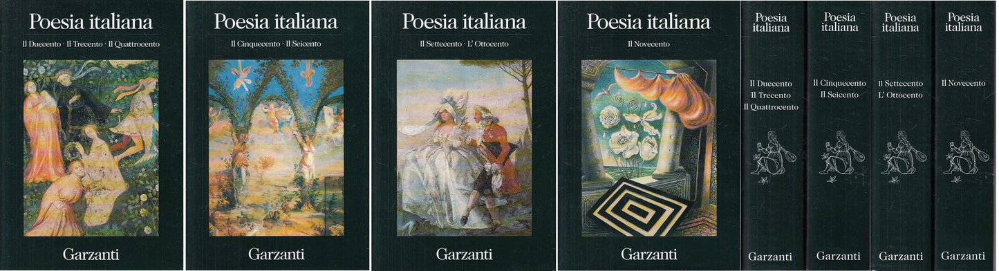 LN- POESIA ITALIANA 4 VOLUMI - AA.VV. - GARZANTI --- 2001 - CS - YFS999
