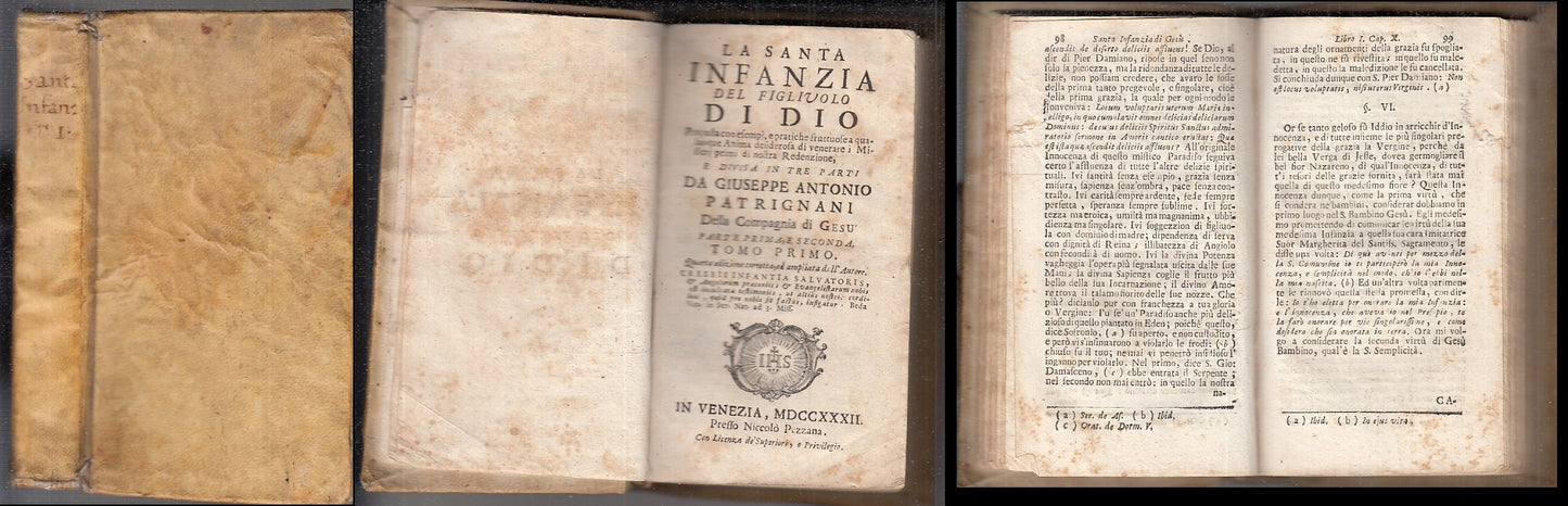 LH- SANTA INFANZIA FIGLIUOLO DI DIO SETTECENTINA - PATRIGNANI---- 1732- C- XFS45