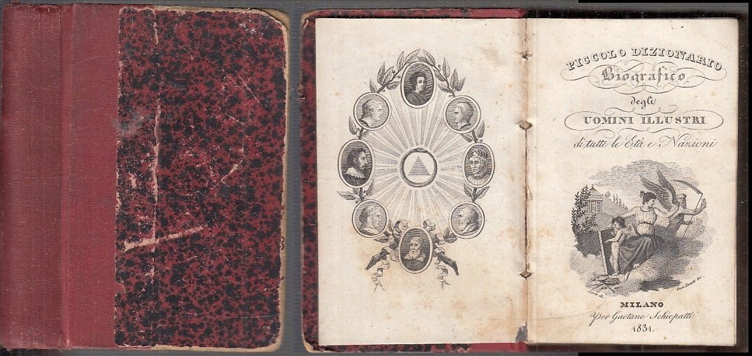 LH- PICCOLO DIZIONARIO BIOGRAFICO UOMINI ILLUSTRI-- SCHIEPATTI--- 1831- C- XFS46