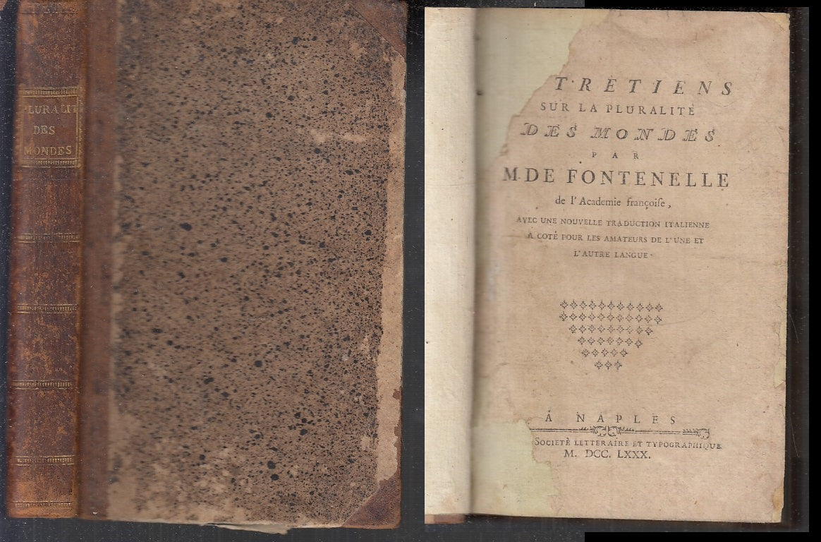LH- TRETIENS SU LA PLURALITE' DES MONDES - DE FONTENELLE ---- 1780 - C - XFS49