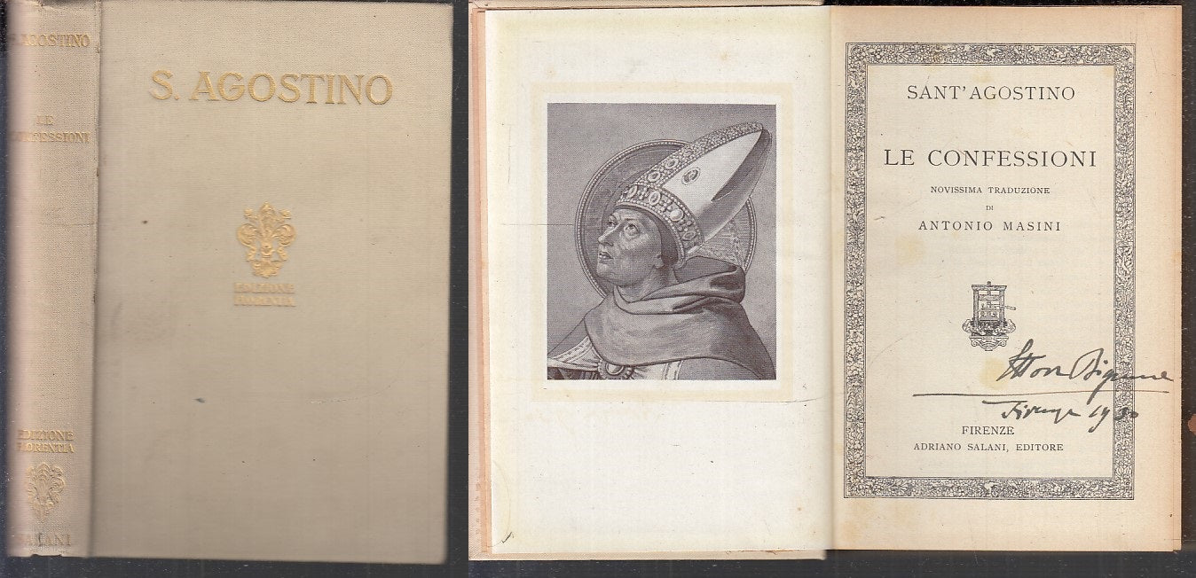 LD- LE CONFESSIONI - SANT'AGOSTINO - SALANI- EDIZIONE FLORENTIA-- 1929- C- XFS12