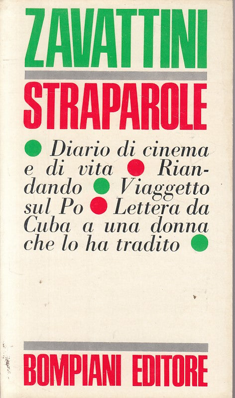 LN- STRAPAROLE - CESARE ZAVATTINI - BOMPIANI - LETTERATURA -- 1967 - B - YFS431