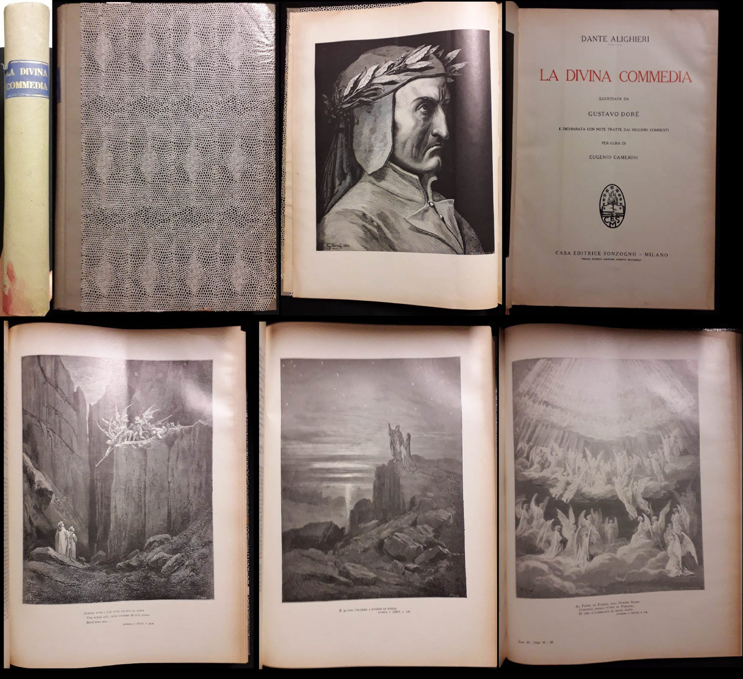 LN- LA DIVINA COMMEDIA DORE'- DANTE ALIGHIERI CAMERINI- SONZOGNO--- 1956- C- ZFS