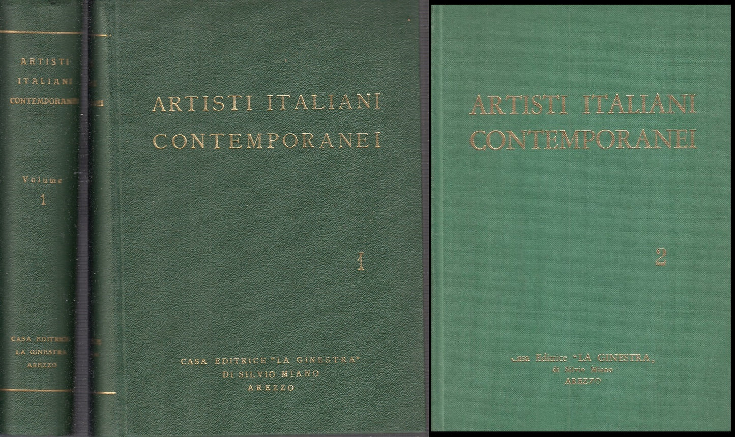 LT- ARTISTI ITALIANI CONTEMPORANEI 2 VOLUMI -- LA GINESTRA --- 1961 - C - XFS60