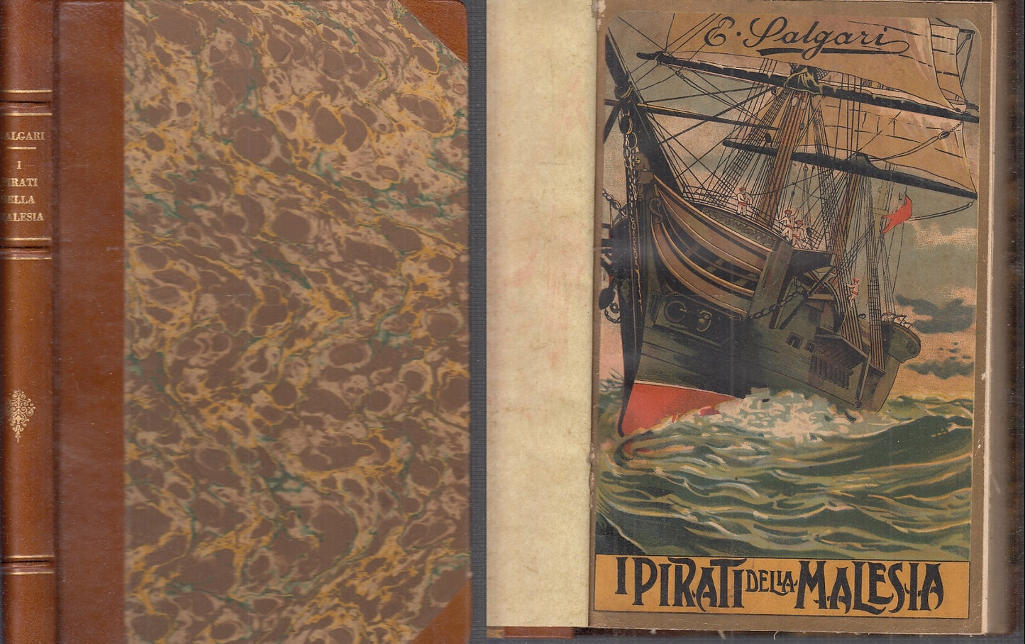LB- I PIRATI DELLA MALESIA RILEGATO - SALGARI GAMBA - VALLARDI --- 1929- C- XFS34