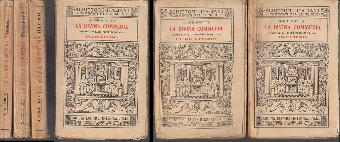 LN- LA DIVINA COMMEDIA 1/3 - DANTE ALIGHIERI PIETROBONO - SEI --- 1928- B- XFS98